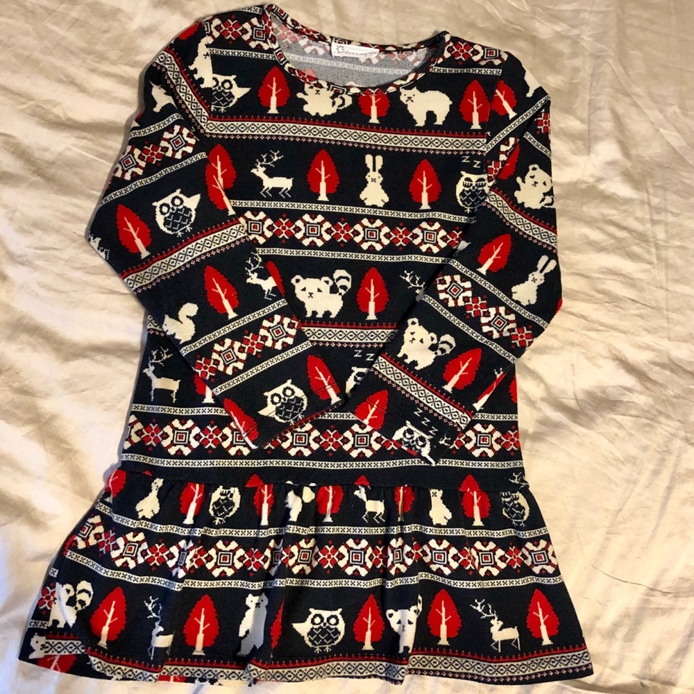 Woodland Animal Sweater Dress